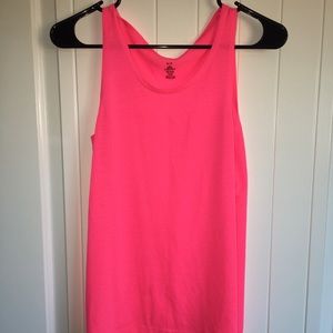 Bright pink workout tank